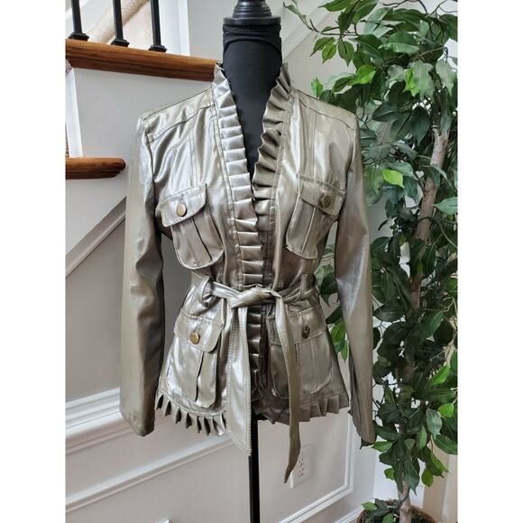 Liberty Collection Women's Green 100% Polyester Long Sleeve Adjustable Jacket M - Picture 2 of 12